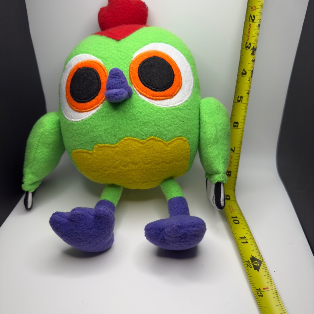 Peck Peck woodpecker Hop Hop the OwlFleece Felt Toy Purple Feet Striped Wings - Picture 5 of 6